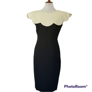 Vintage Kathryn Conover NY Open Back Black White‎ Dress